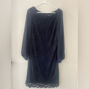 Midnight Blue Holiday Dress - Jessica Howard sz 14